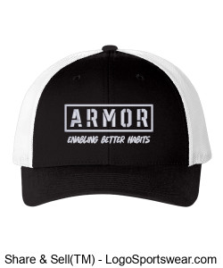 Black/White Trucker Cap Design Zoom