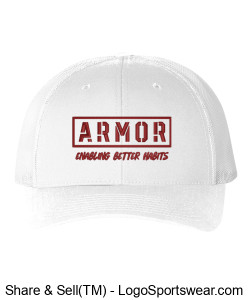 White Trucker Cap Design Zoom